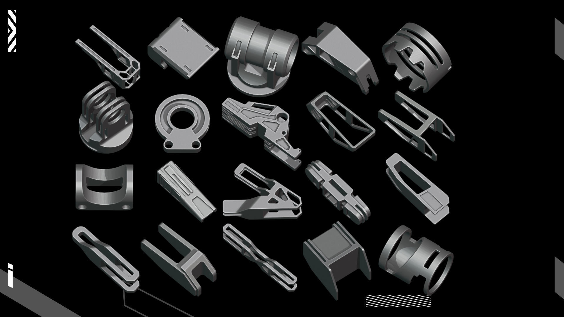 200 Detail  Hard Surface Kitbash  3D model_6