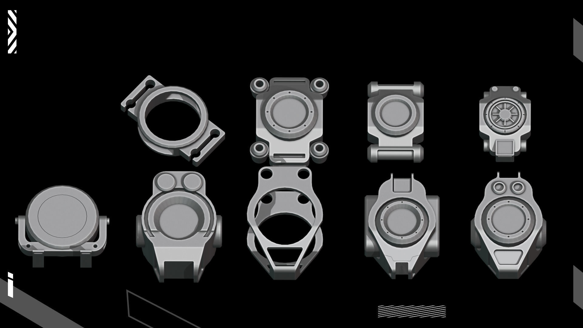 200 Detail  Hard Surface Kitbash  3D model_3