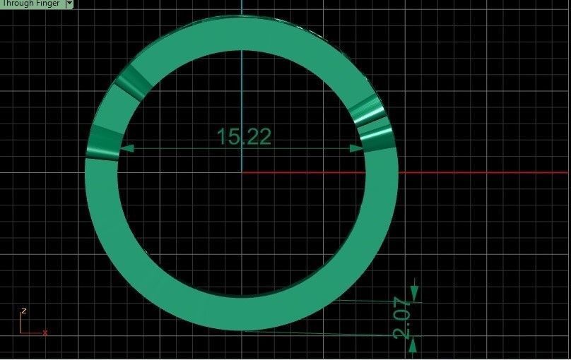 flower ring  3D print model_1