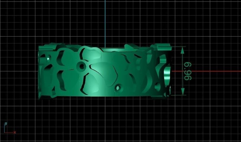 flower ring  3D print model_2