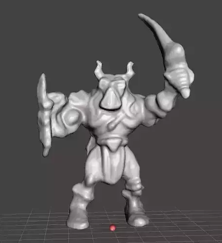 MIGHTYMAX WARMONGER 1992 PVC FIGURE MINIATURE WARLORD RPG 3D print model