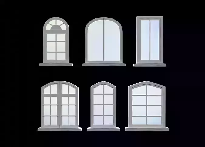 Windows Collection - 6 pieces modern classics 6 3D model 