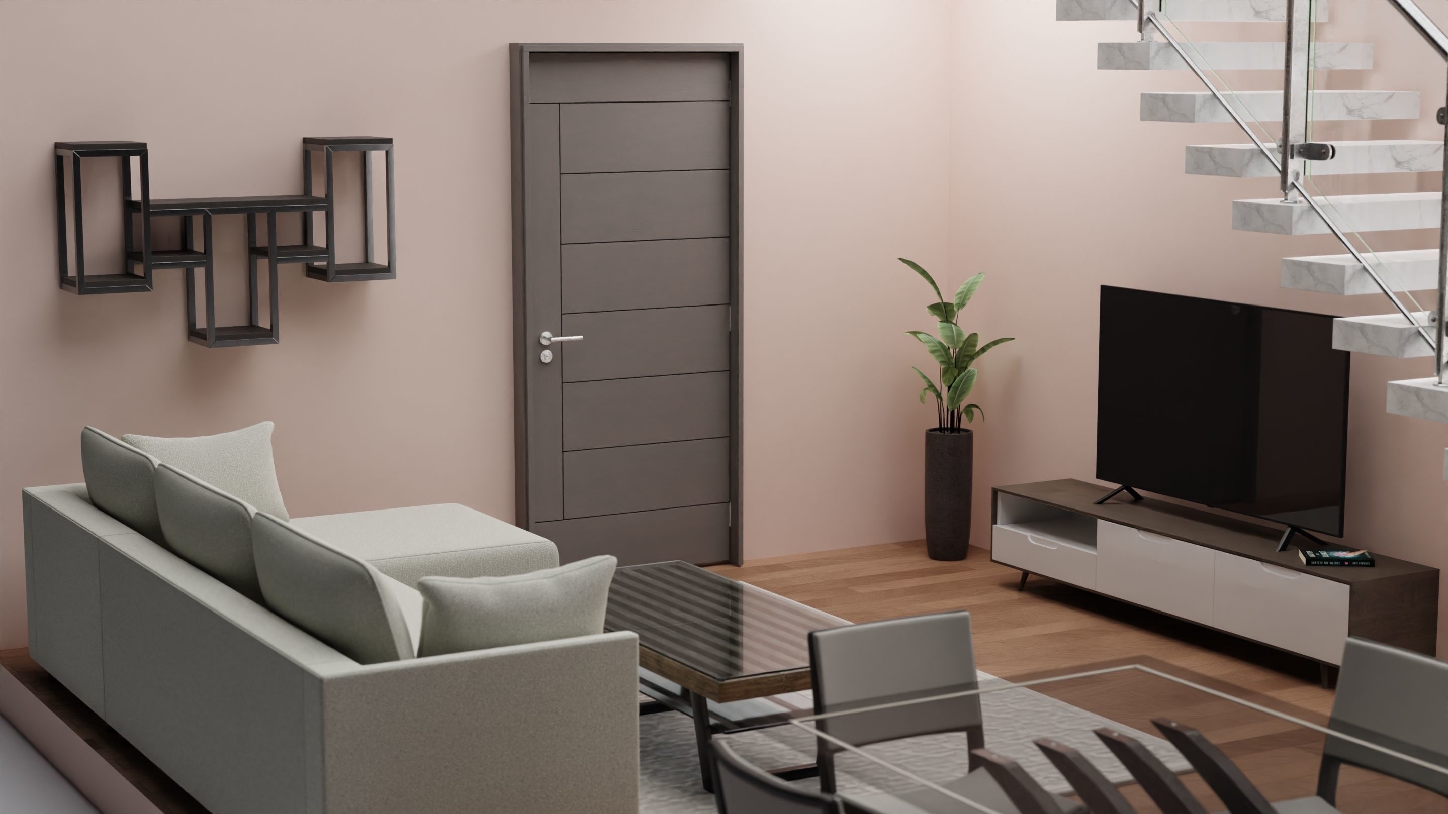 Doublefloor apartment interior 3D model_2