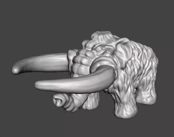 MIGHTYMAX WOOLY MAMMOTH 1992 PVC FIGURE MINIATURE TOY 3D print model