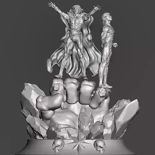 Captain Marvel and Adam Warlock 3D Model Ready to Print STL