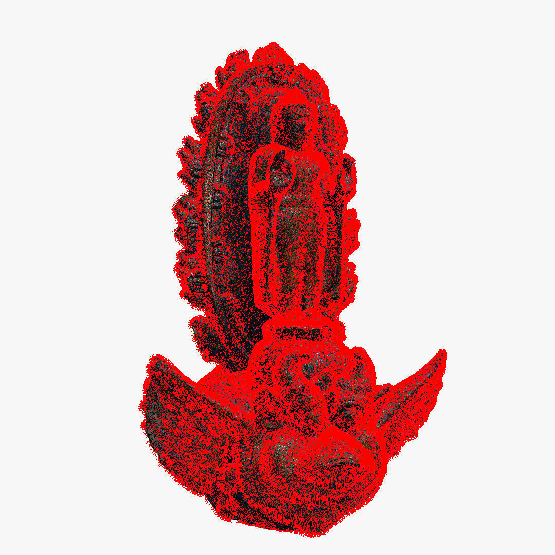 Buddha 8  Low-poly 3D model_9