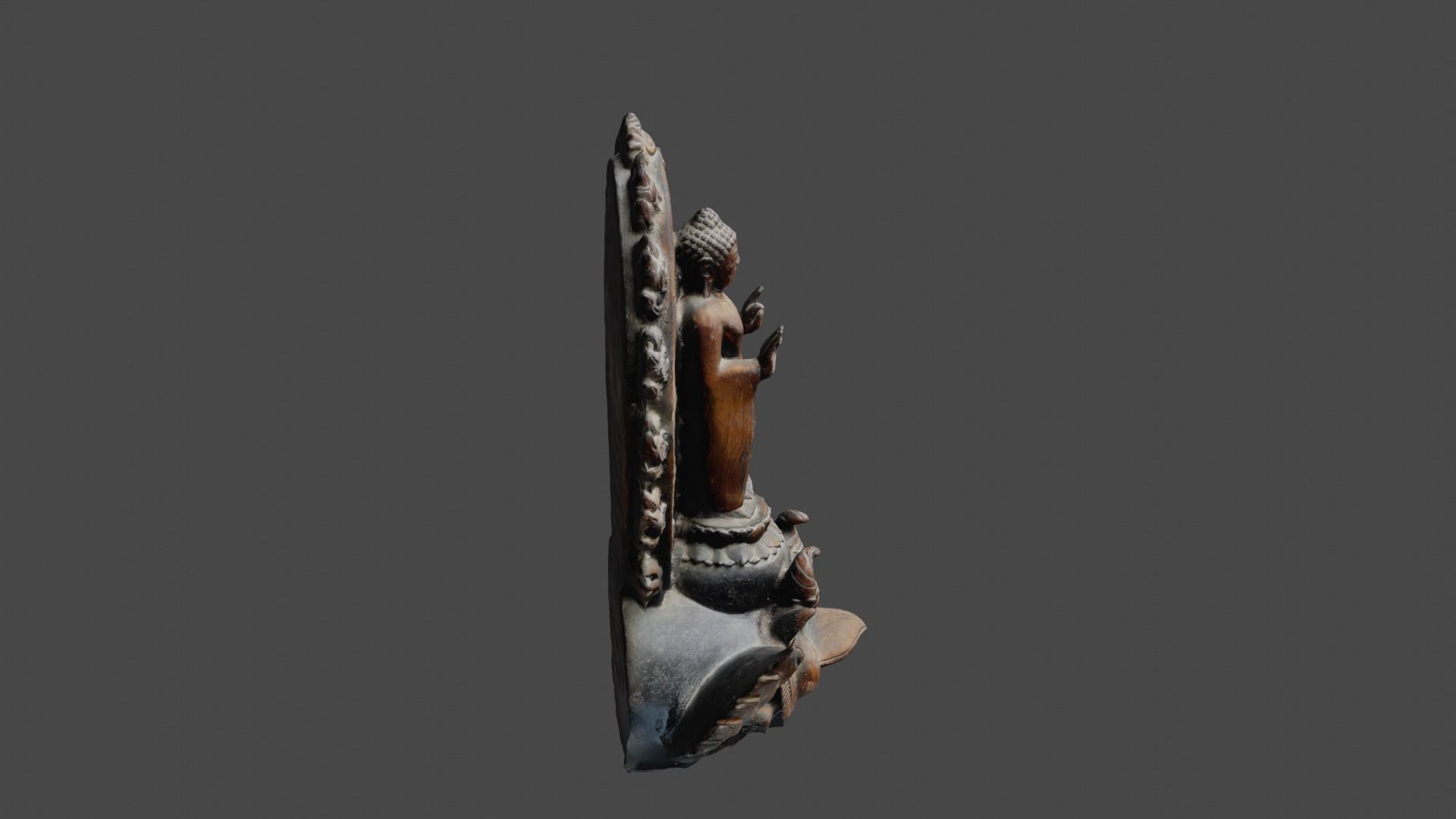 Buddha 8  Low-poly 3D model_16