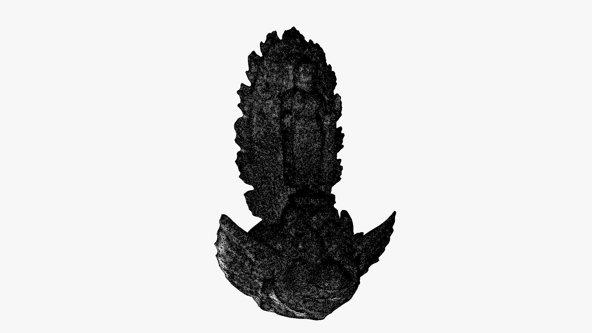 Buddha 8  Low-poly 3D model_6