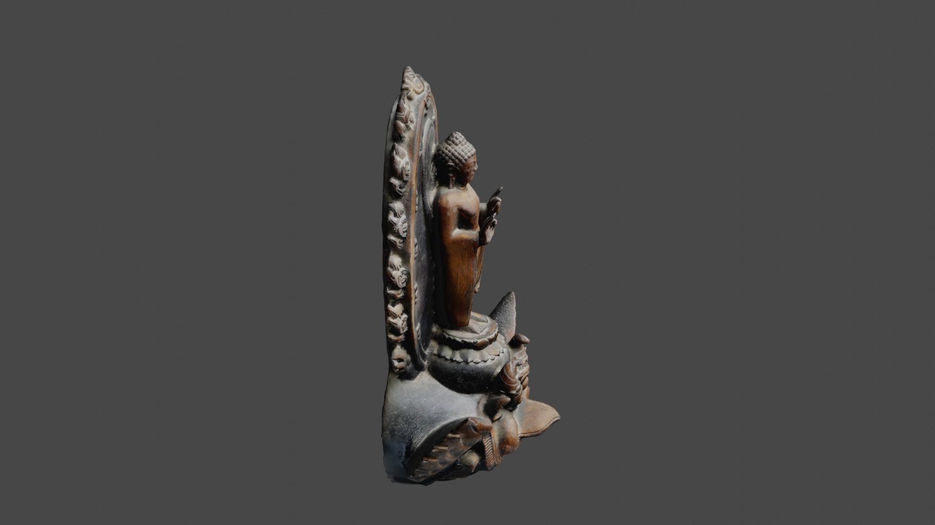 Buddha 8  Low-poly 3D model_15