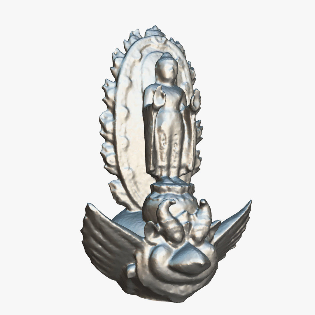 Buddha 8  Low-poly 3D model_8