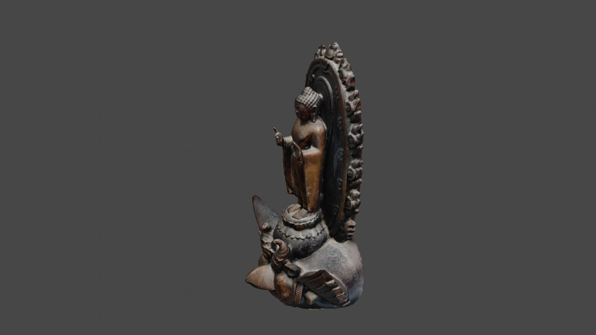 Buddha 8  Low-poly 3D model_27