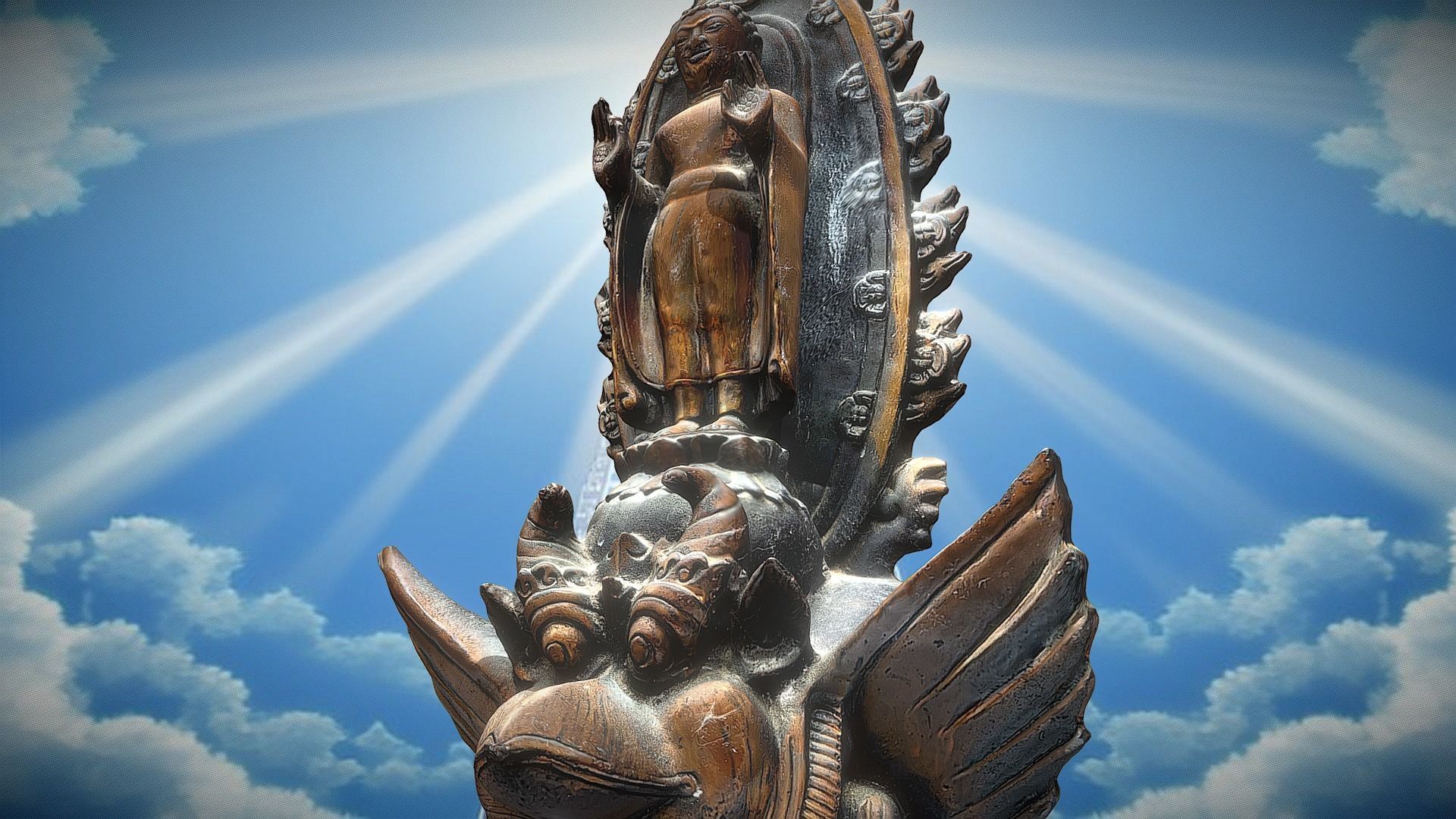 Buddha 8  Low-poly 3D model_2