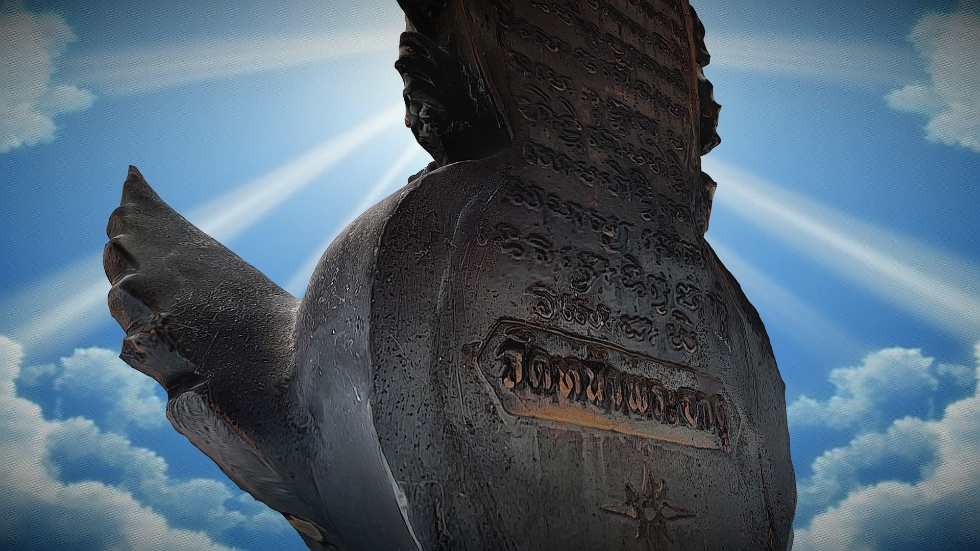 Buddha 8  Low-poly 3D model_5