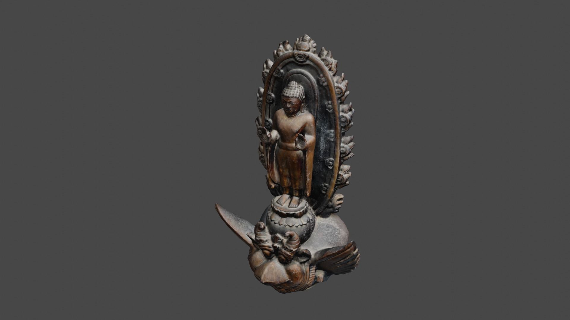 Buddha 8  Low-poly 3D model_29