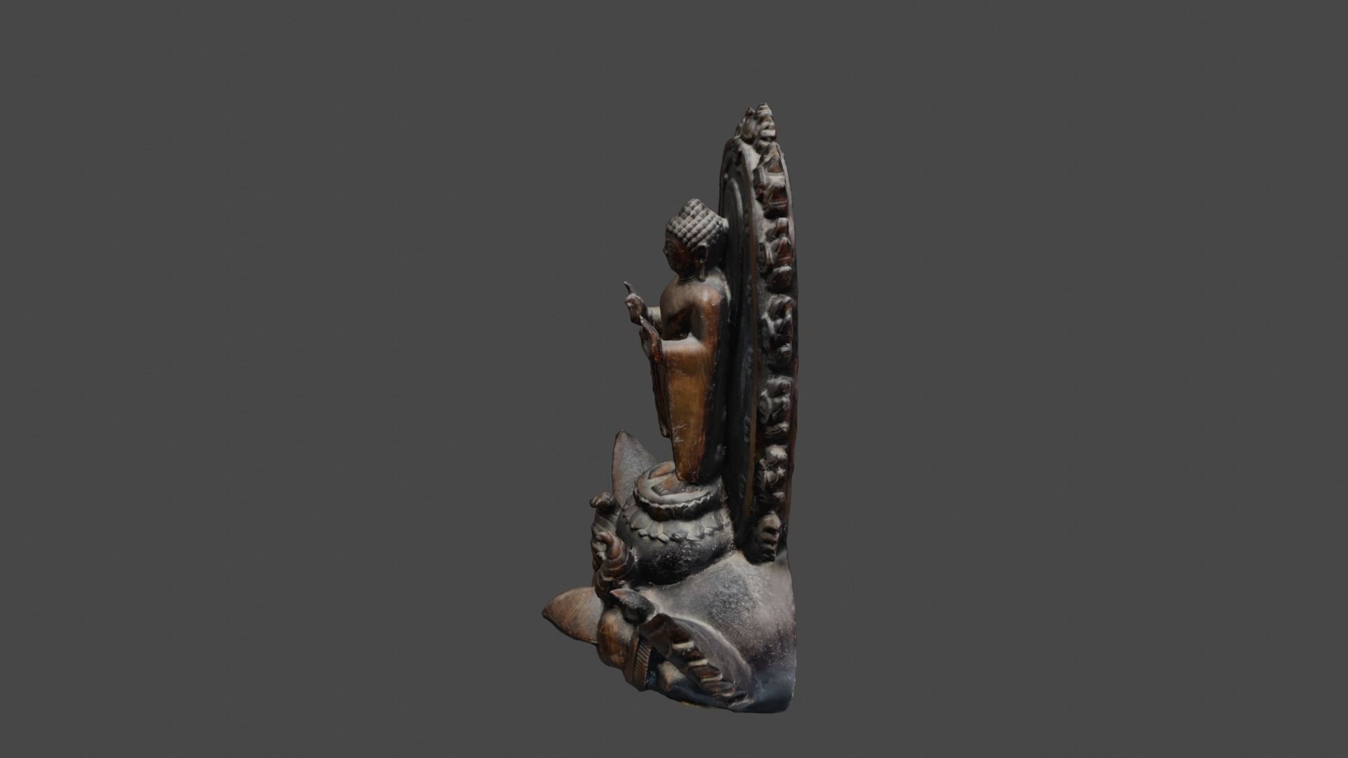 Buddha 8  Low-poly 3D model_26