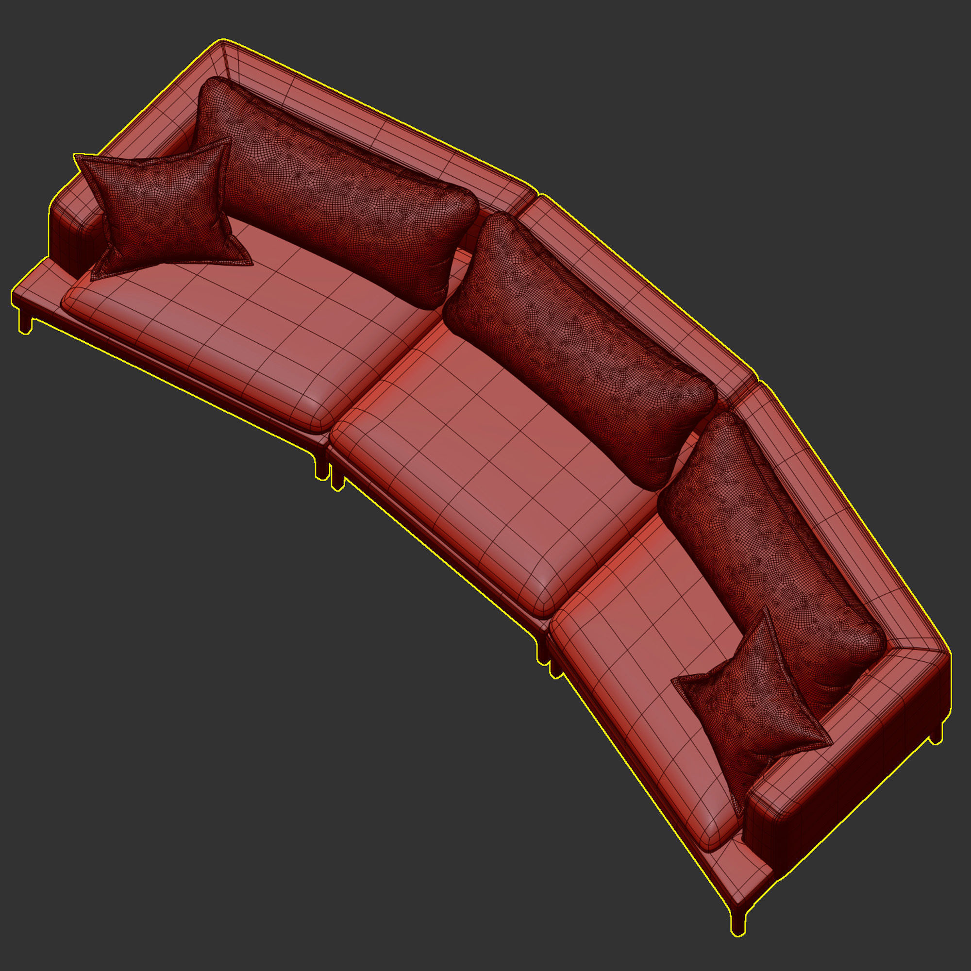 Corner Sofa 3D model_5