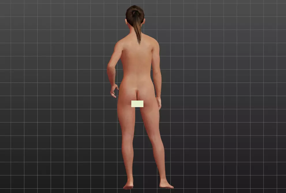 teen age girl 3D model