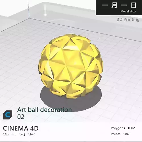 Art ball decoration Free 3D print model