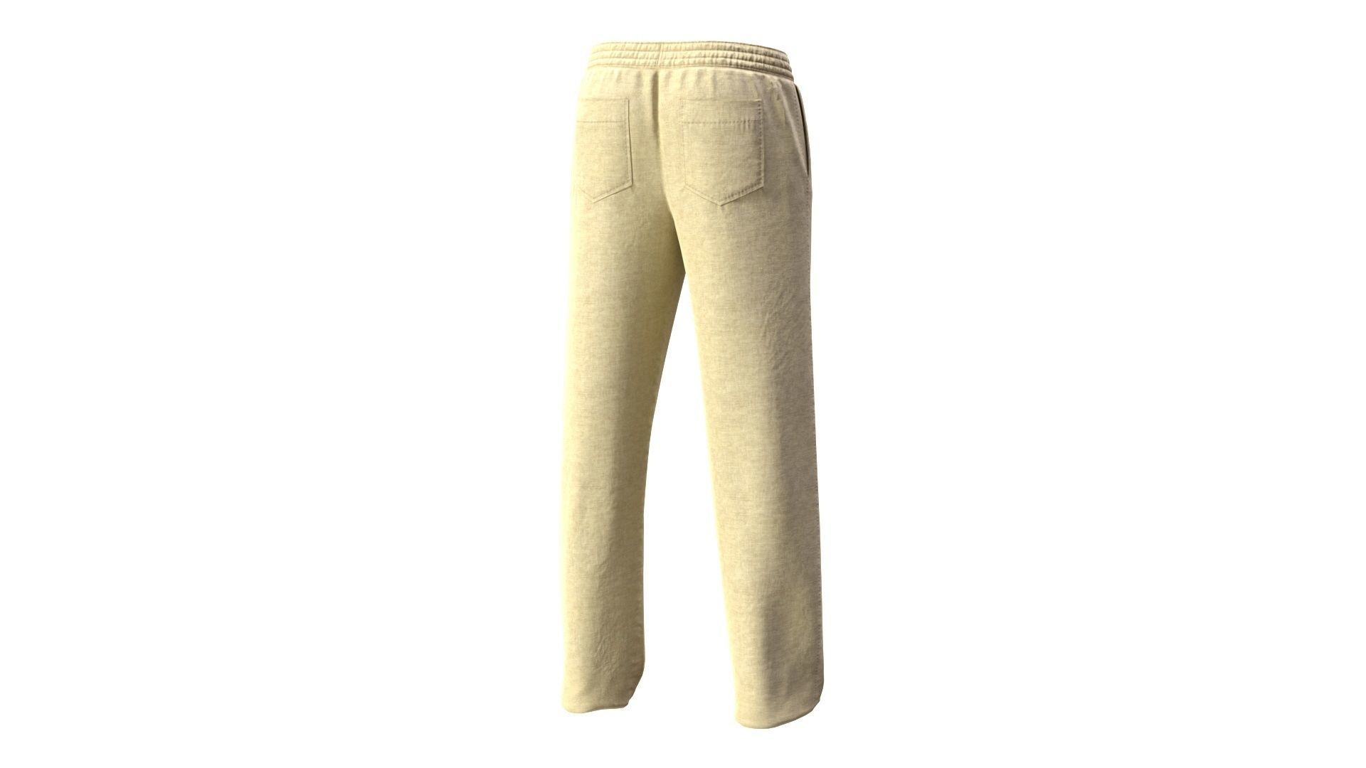 Pants 9  Low-poly 3D model_5
