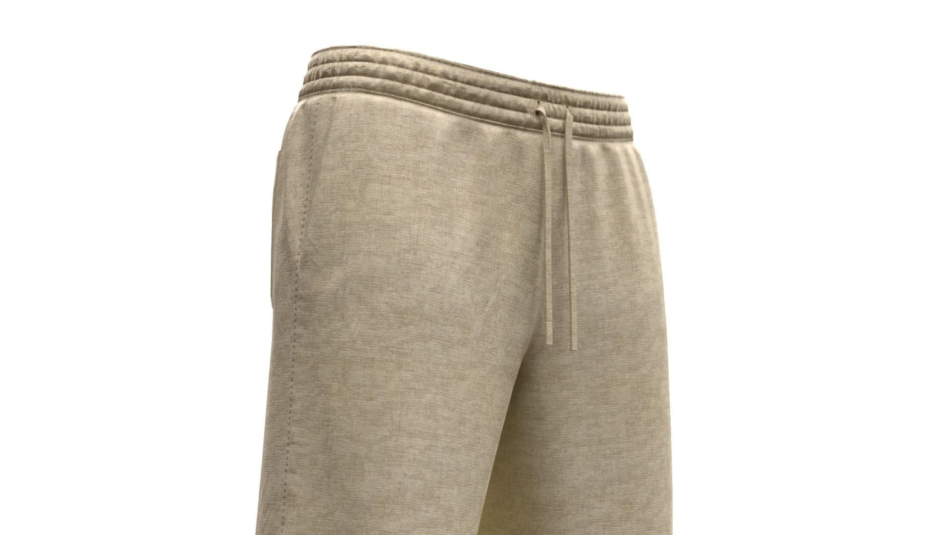 Pants 9  Low-poly 3D model_7