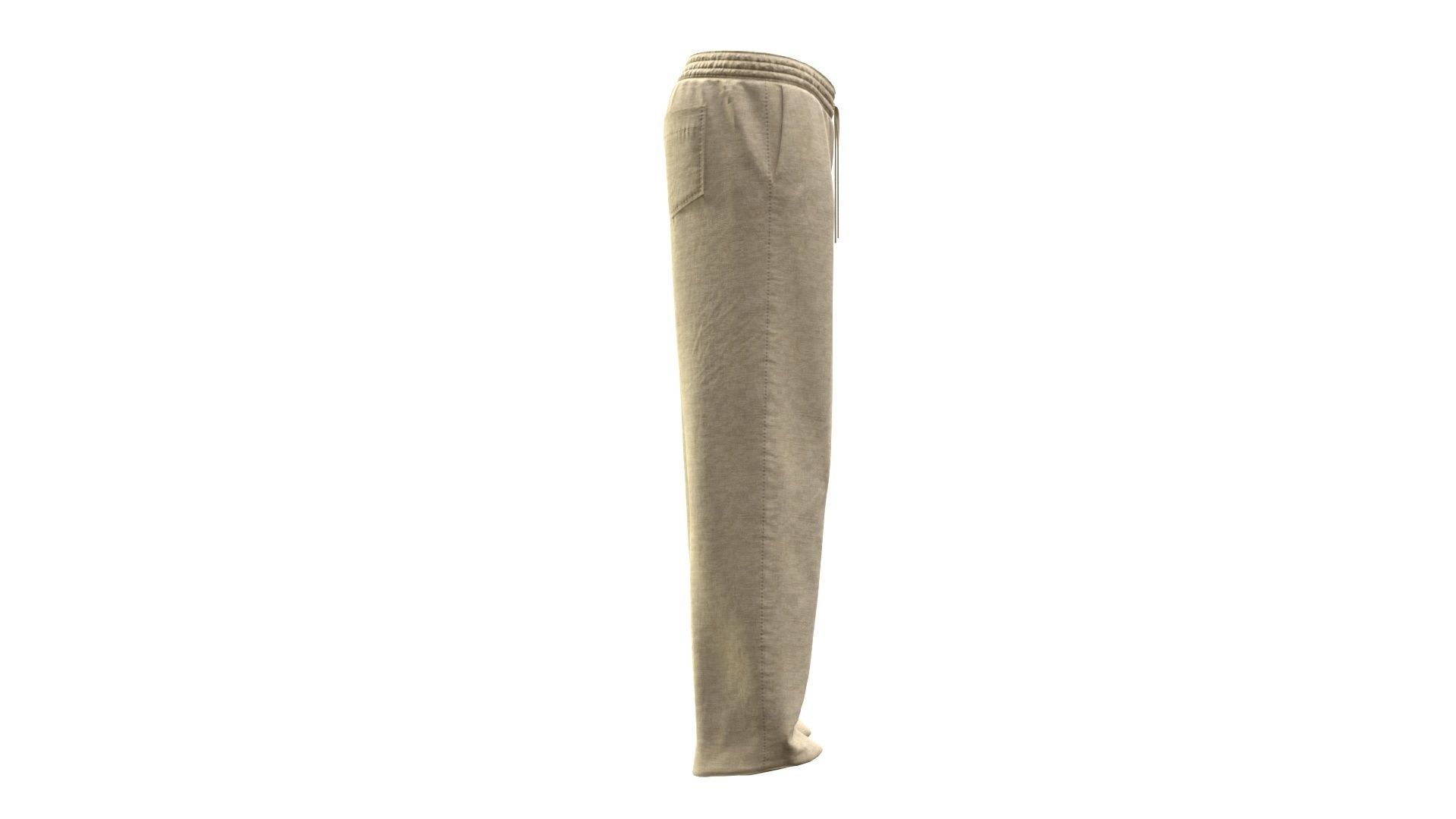 Pants 9  Low-poly 3D model_10