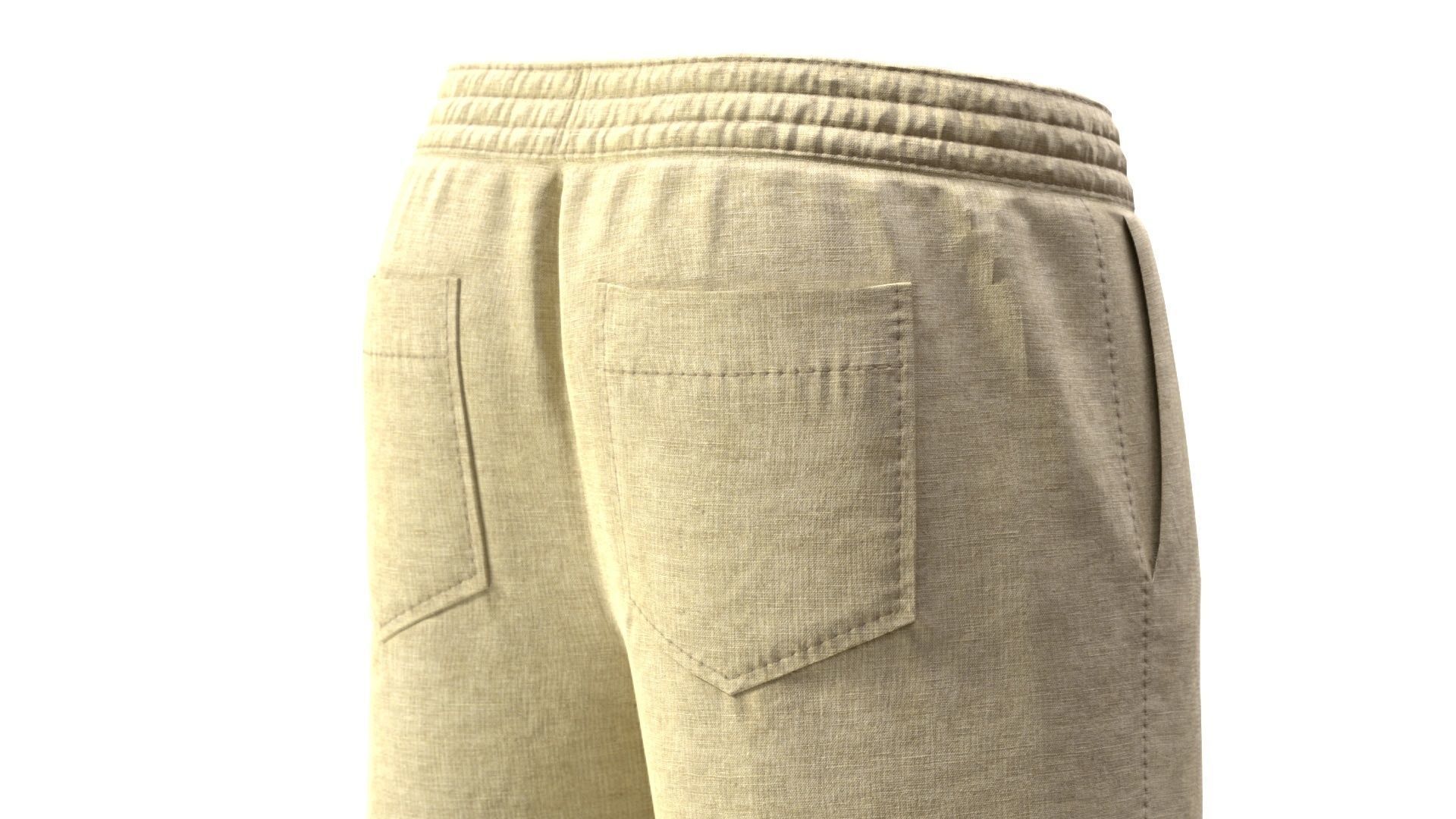 Pants 9  Low-poly 3D model_9