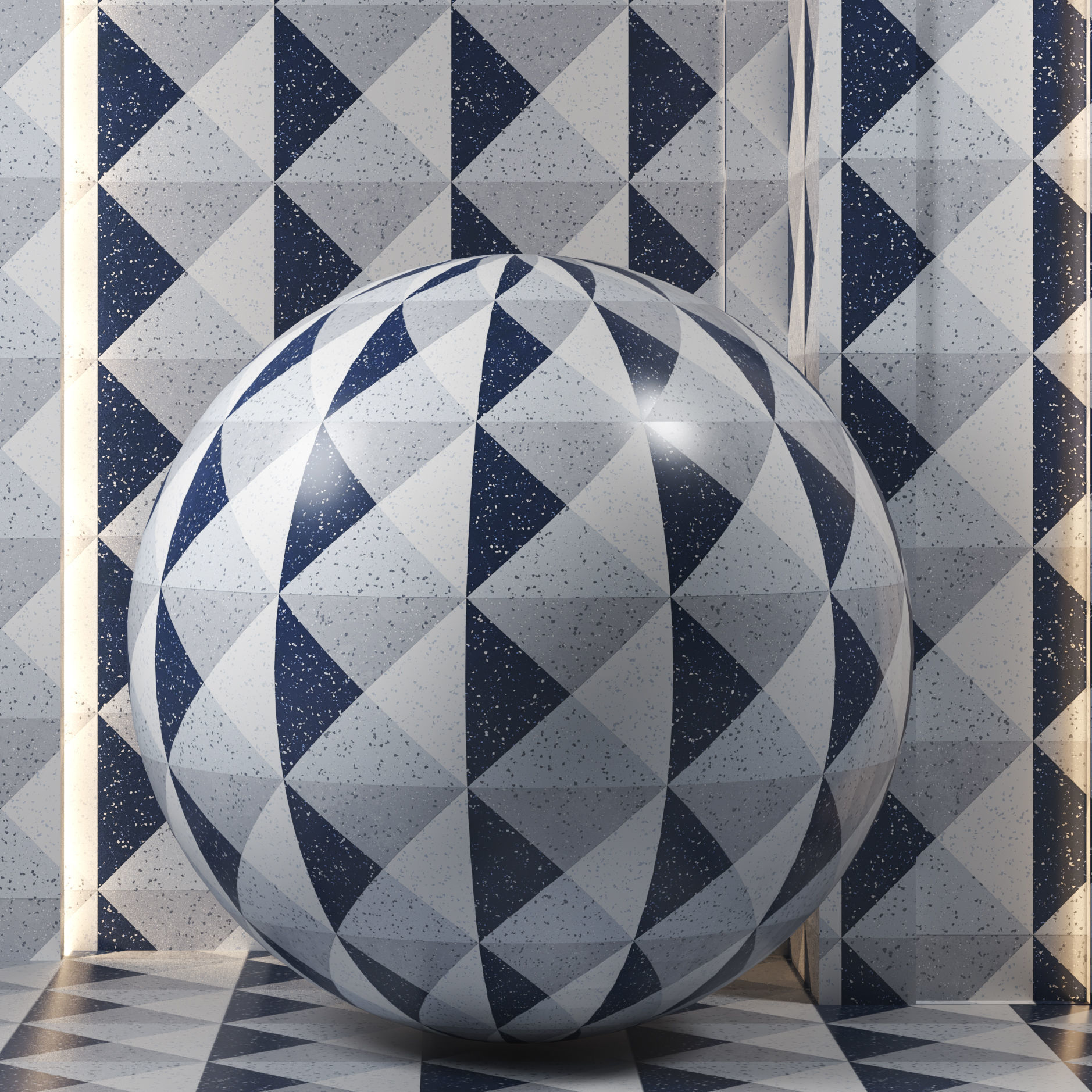 4k Art Geo Cement Deco Tiles by Elizabeth Sutton - seamless 3D model_3