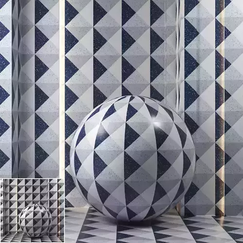 4k Art Geo Cement Deco Tiles by Elizabeth Sutton - seamless