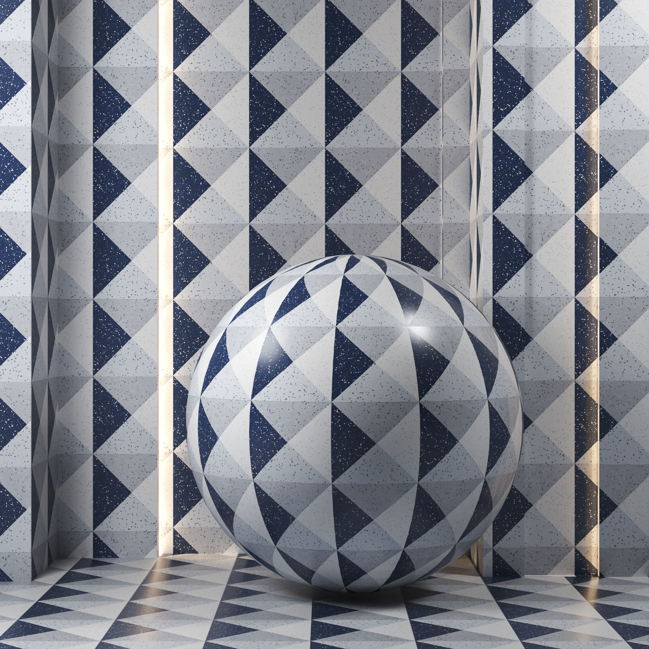 4k Art Geo Cement Deco Tiles by Elizabeth Sutton - seamless 3D model_1