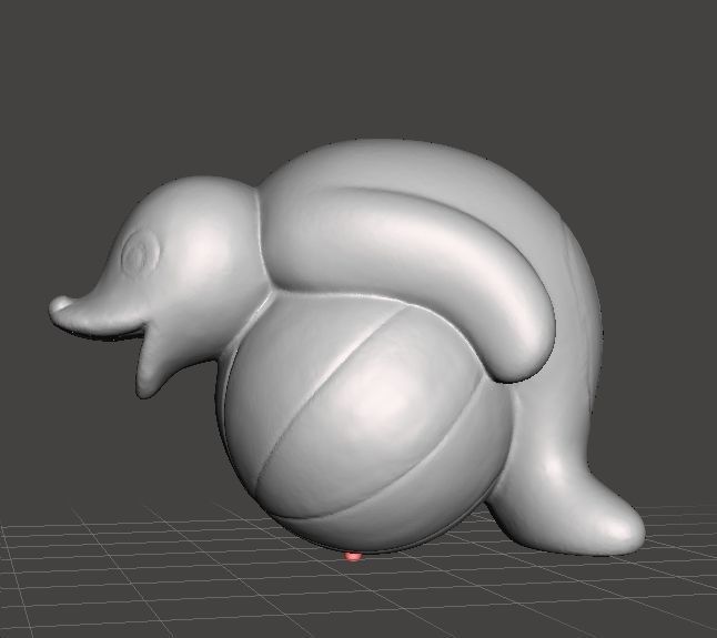 PINGU ROBBY THE SEAL WITH BALL PVC FIGURE MODEL TOY GASHAPON 3D print model_1