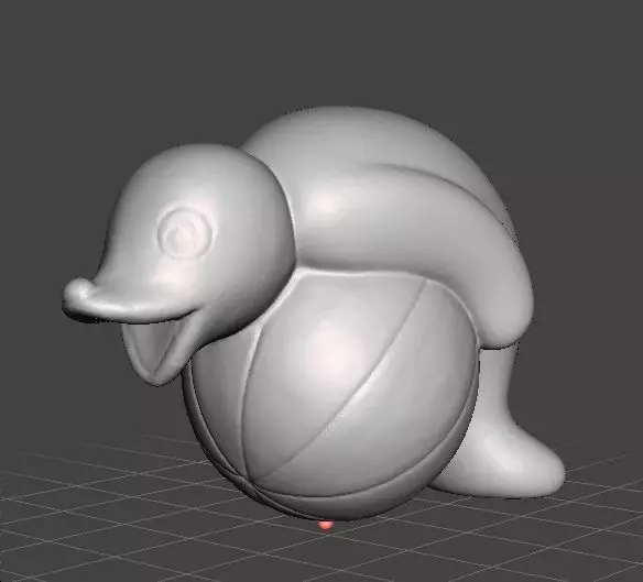 PINGU ROBBY THE SEAL WITH BALL PVC FIGURE MODEL TOY GASHAPON 3D print model_0