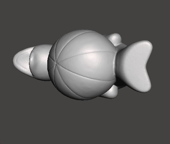 PINGU ROBBY THE SEAL WITH BALL PVC FIGURE MODEL TOY GASHAPON 3D print model_5