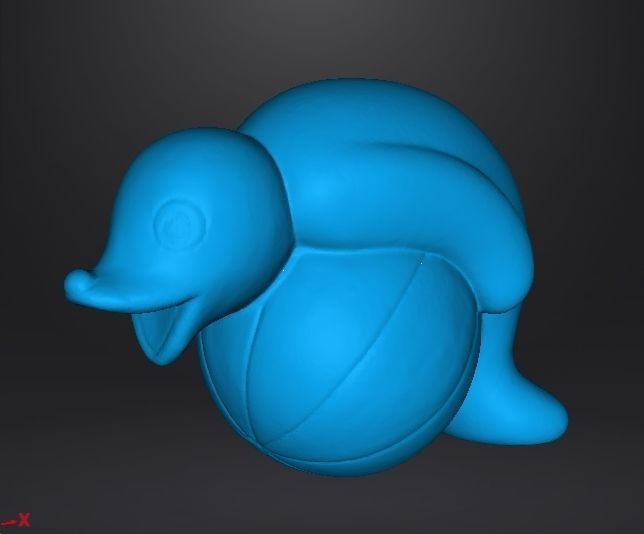 PINGU ROBBY THE SEAL WITH BALL PVC FIGURE MODEL TOY GASHAPON 3D print model_6