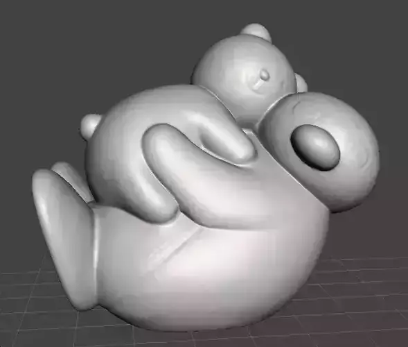 PINGU WITH TEDDY BEAR PVC FIGURE MODEL TOY GASHAPON 3D print model PINGU WITH TEDDY BEAR PVC FIGURE MODEL TOY GASHAPON 3D print model