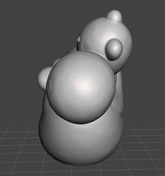 PINGU WITH TEDDY BEAR PVC FIGURE MODEL TOY GASHAPON 3D print model_1