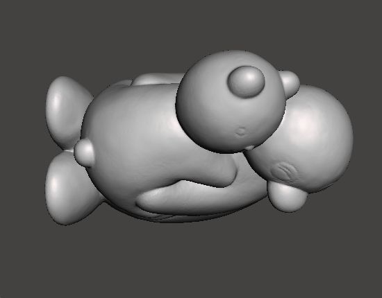 PINGU WITH TEDDY BEAR PVC FIGURE MODEL TOY GASHAPON 3D print model_4