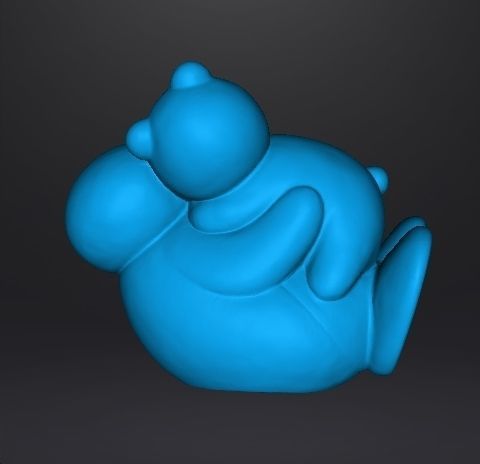 PINGU WITH TEDDY BEAR PVC FIGURE MODEL TOY GASHAPON 3D print model_7