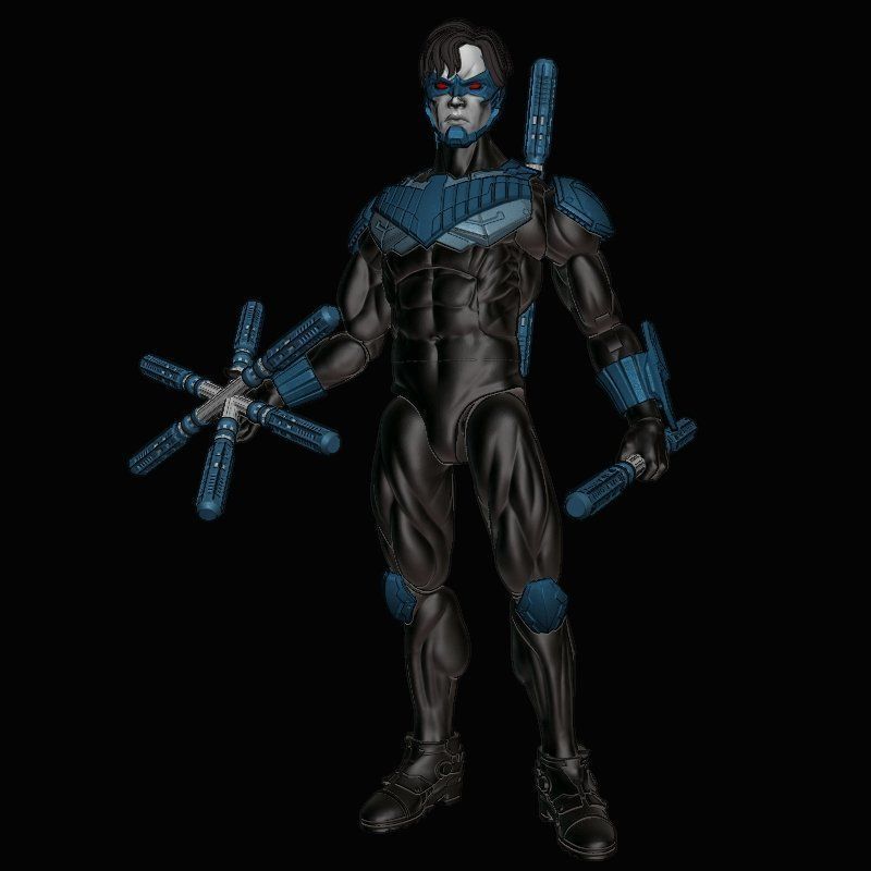 NIGHTWING FUTURE STATE SUIT AND HEAD 3D model_5