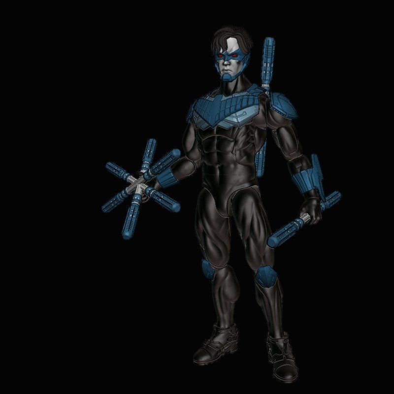 NIGHTWING FUTURE STATE SUIT AND HEAD 3D model_4
