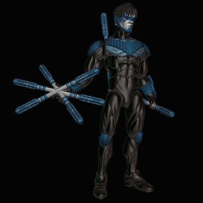 NIGHTWING FUTURE STATE SUIT AND HEAD 3D model_6