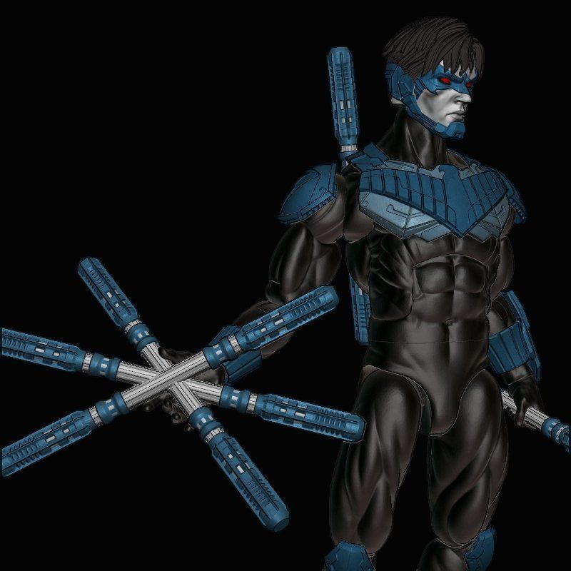 NIGHTWING FUTURE STATE SUIT AND HEAD 3D model_7