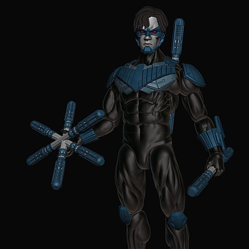 NIGHTWING FUTURE STATE SUIT AND HEAD 3D model_1