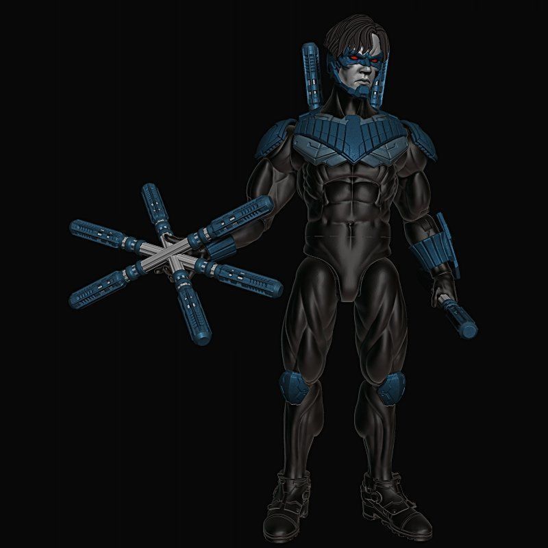 NIGHTWING FUTURE STATE SUIT AND HEAD 3D model_3