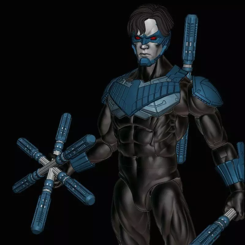 NIGHTWING FUTURE STATE SUIT AND HEAD 3D model_0