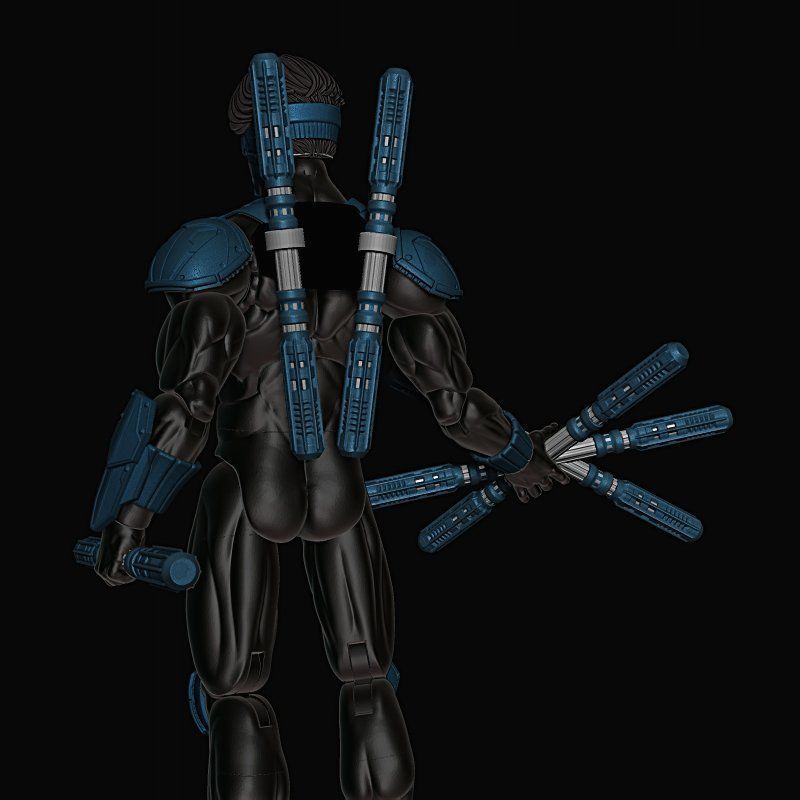 NIGHTWING FUTURE STATE SUIT AND HEAD 3D model_2