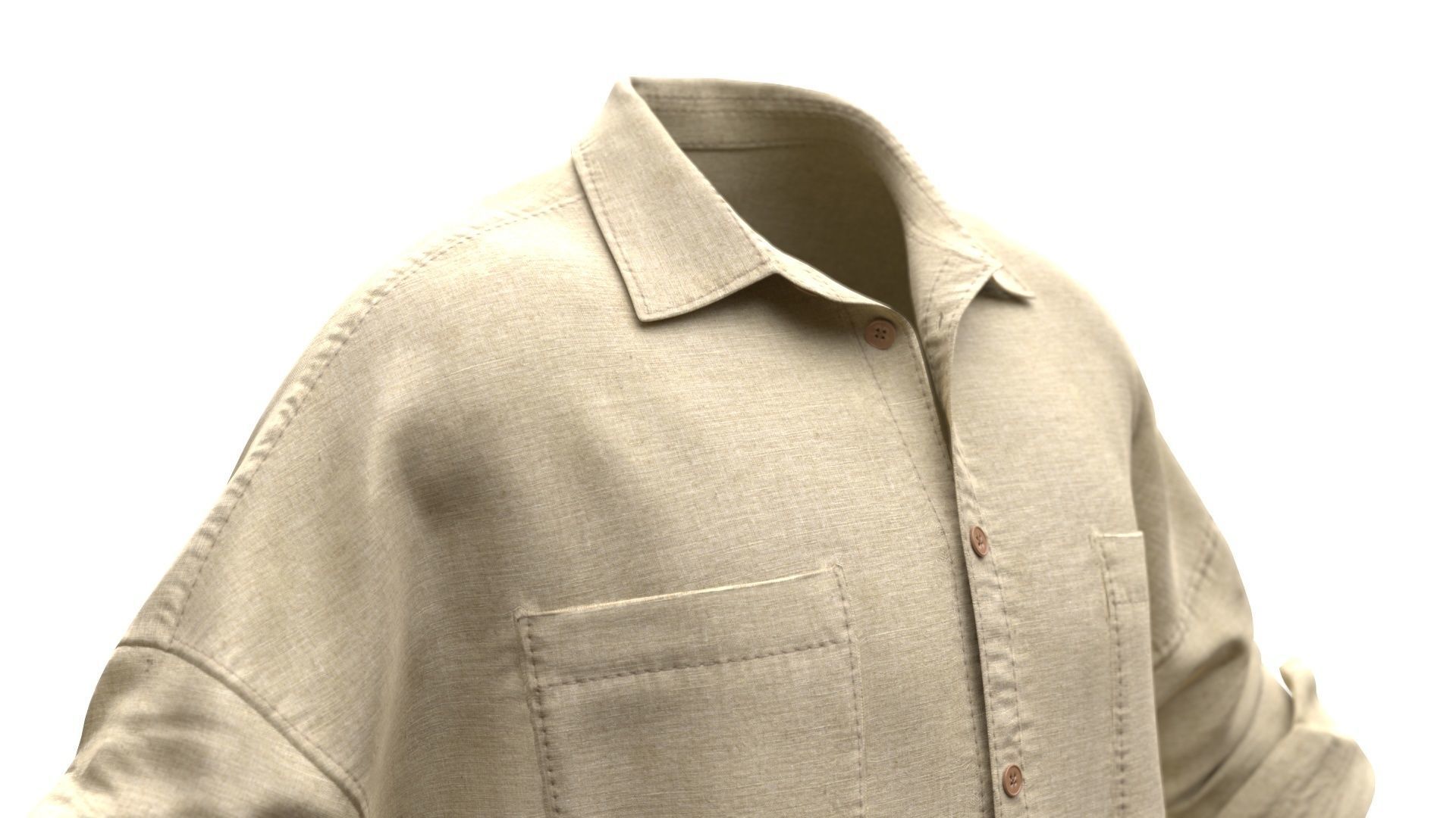 Shirt 9 Low-poly 3D model_5