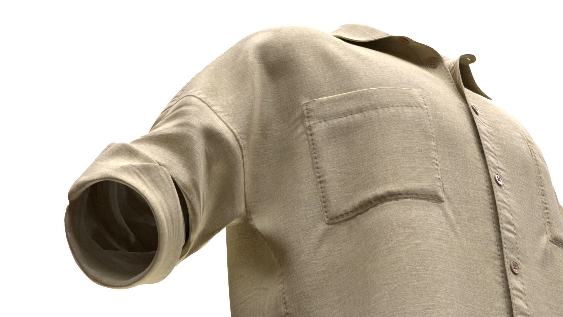 Shirt 9 Low-poly 3D model_8