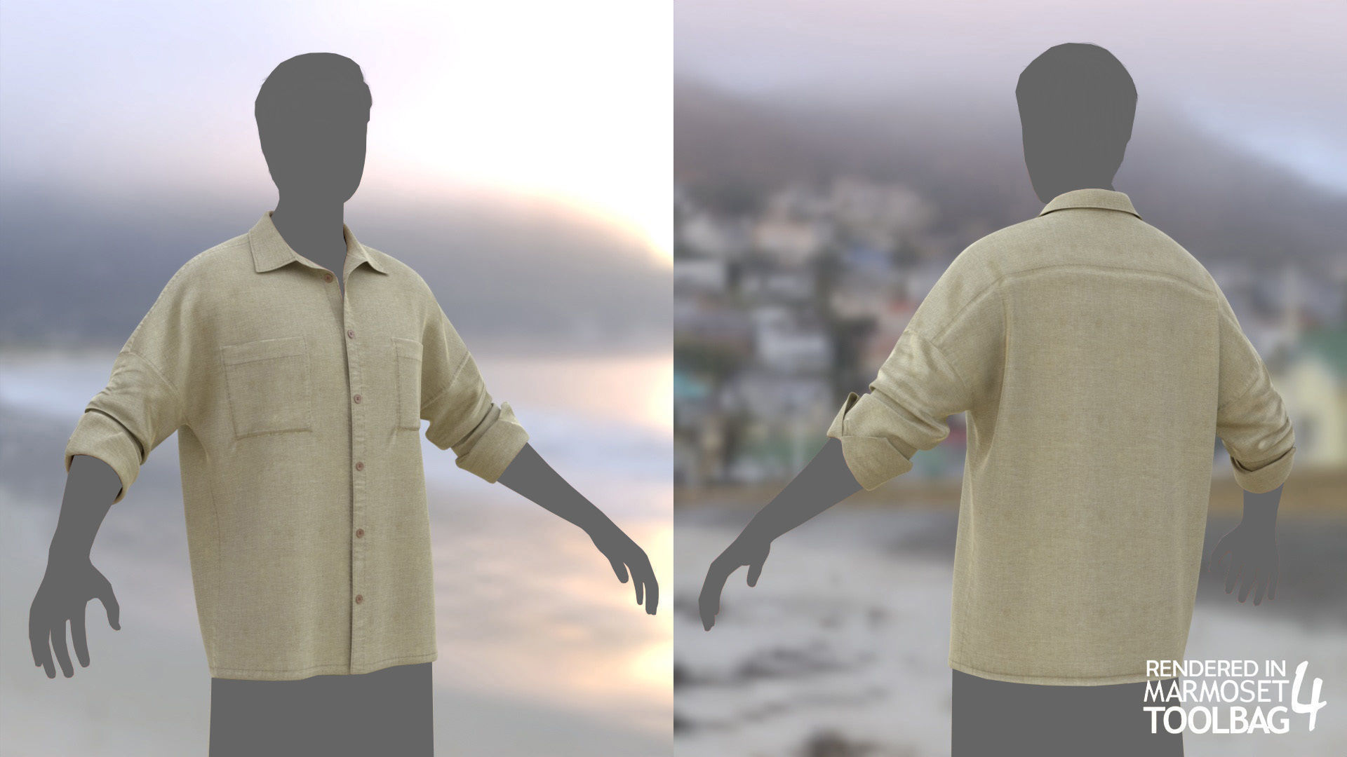 Shirt 9 Low-poly 3D model_2