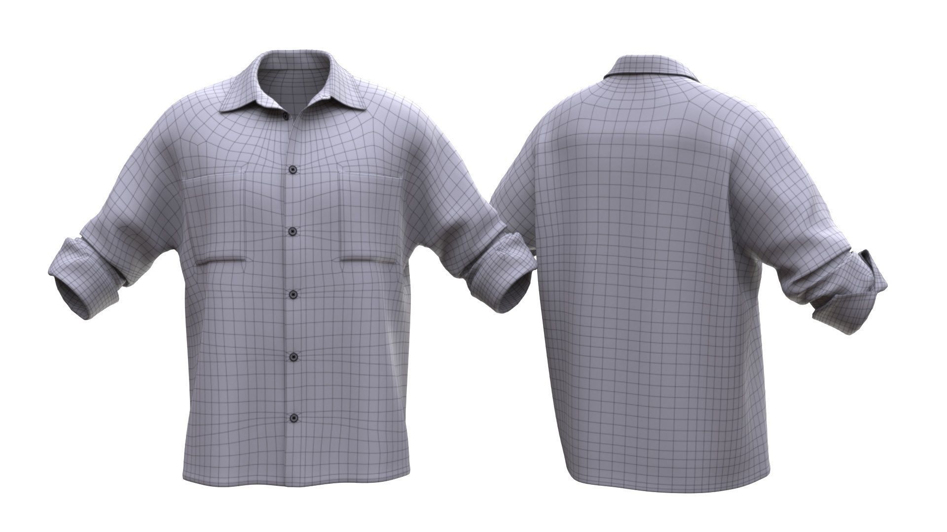Shirt 9 Low-poly 3D model_9