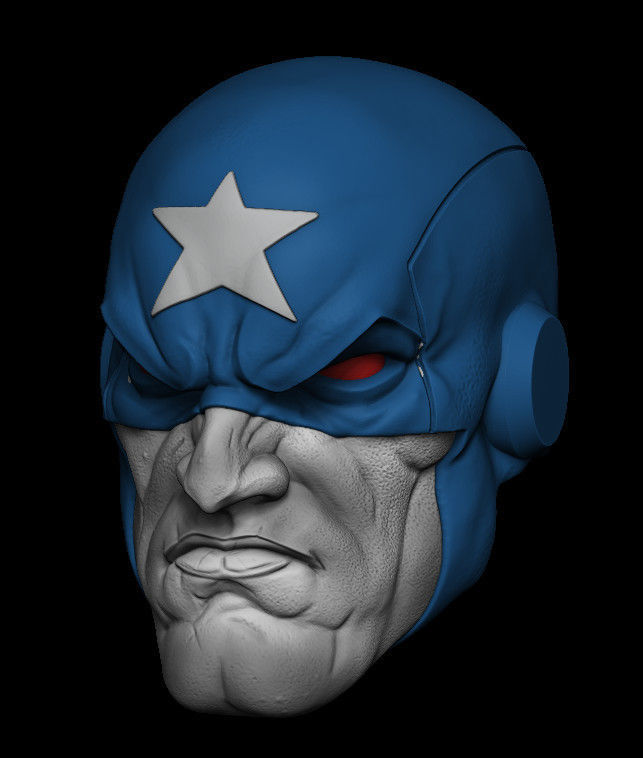 CAPTAIN PUNISHER AND SHIELD 3D model_1